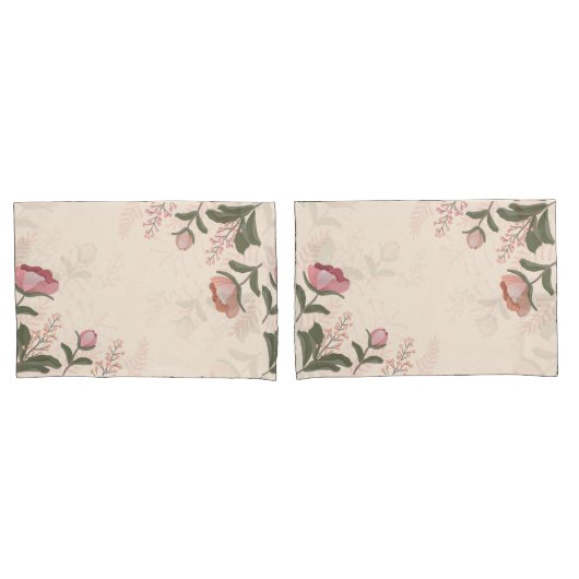 Elegant Vintage Flowers Kussensloop (Voorkant-Set)