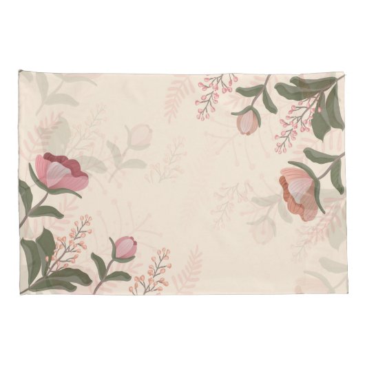 Elegant Vintage Flowers Kussensloop (Achterkant-Rechts)