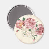 Elegant Vintage Flowers Magneet (Voorkant / Achterkant)