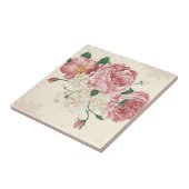 Elegant Vintage Flowers Tegeltje (Zijkant)