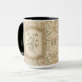 Elegant Vintage French Engraved Floral  Pattern Mok (Voorkant links)