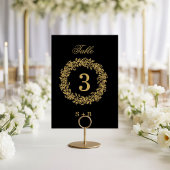 Elegant Vintage French Gold Floral  Wedding  Kaart