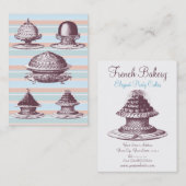 Elegant Vintage French Pastries Bakery Visitekaartje (Voorkant / Achterkant)