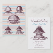 Elegant Vintage French Pastries Bakery Visitekaartje (Voorkant / Achterkant)