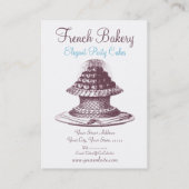 Elegant Vintage French Pastries Bakery Visitekaartje (Achterkant)