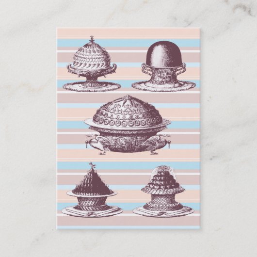 Elegant Vintage French Pastries Bakery Visitekaartje (Voorkant)