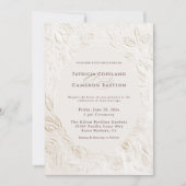 Elegant Vintage French Victorian Ivory Floral Kaart (Voorkant)