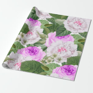 Elegant Vintage Garden Rozen Cadeaupapier