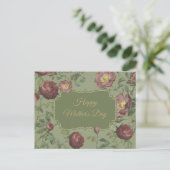 Elegant Vintage Garden Rozen Happy Moederdag Briefkaart (Staand voorkant)