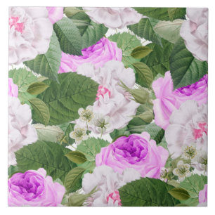 Elegant Vintage Garden Rozen Tegeltje