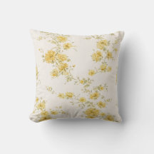Elegant Vintage Geel Rozen Bloempatroon