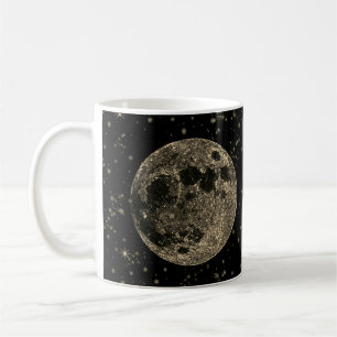 Elegant Vintage Golden La Luna The Moon Koffiemok