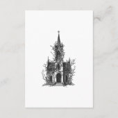 Elegant Vintage Gothic Black Toile Wedding Informatiekaartje (Achterkant)