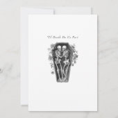 Elegant Vintage Gothic Black Toile Wedding Kaart (Achterkant)