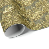 Elegant Vintage Gouden Kant Cadeaupapier (Rol Hoek)