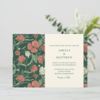 Elegant Vintage Green Botanical Flowers Weddenscha