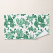 Elegant Vintage Green French Toile Deer Bad Handdoek (Handdoek)