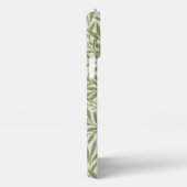 Elegant Vintage Green Willow Leaves Monogram iPhone Hoesje (Rechterkant)
