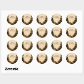 Elegant Vintage Halloween-feest Ronde Sticker (Vel)