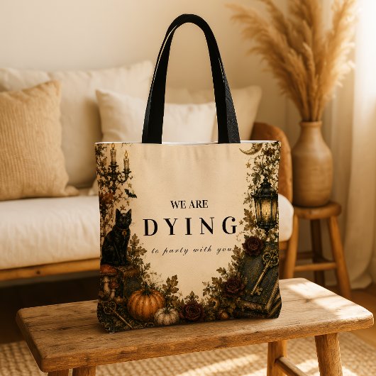 Elegant Vintage Halloween-feest Tote Bag
