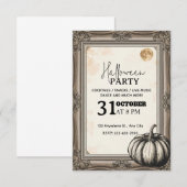 Elegant Vintage Halloween Party Invitation – Edita Kaart (Voorkant / Achterkant)