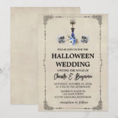 Elegant Vintage Halloween Wedding Kaart (Voorkant / Achterkant)