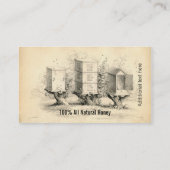 Elegant Vintage Honey Bee Hives Visitekaartje (Achterkant)