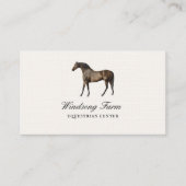 Elegant Vintage Horse Equestrian Visitekaartje (Voorkant)