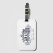 Elegant Vintage Italian Villa Destination Wedding Bagagelabel (Voorkant (verticaal))