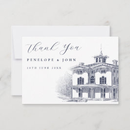 Elegant Vintage Italian Villa Destination Wedding Bedankkaart