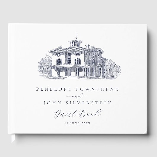 Elegant Vintage Italian Villa Destination Wedding Gastenboek (Voorkant)