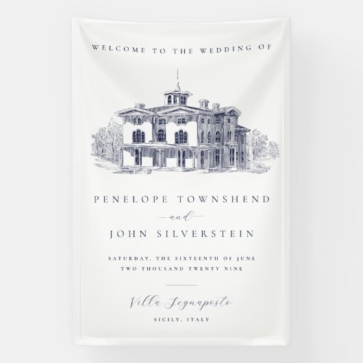 Elegant Vintage Italian Villa Destination Wedding Spandoek (Verticaal)