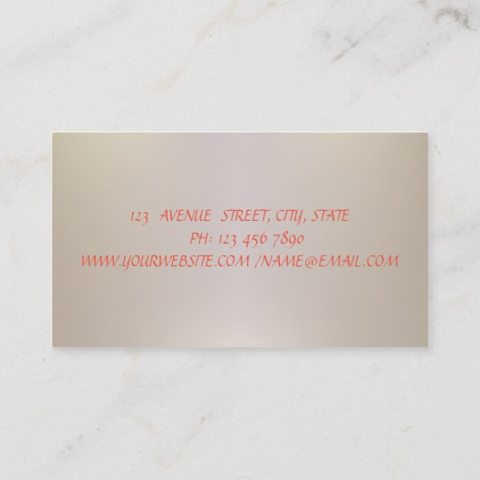 Elegant Vintage, kant, Rozen Visitekaartje (Achterkant)