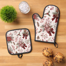 Elegant Vintage Kerst Bloemmotief