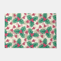 Elegant Vintage kerst Holly Floral Pattern |