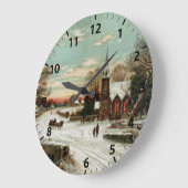 Elegant Vintage kerstavond Grote Klok (Hoek)