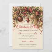 Elegant Vintage Kerstfeest Kaart (Voorkant)