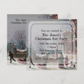 Elegant Vintage-kerstfeest Uitnodigingen (Voorkant / Achterkant)