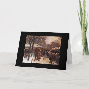 Elegant Vintage-kerstkaart Feestdagen Kaart