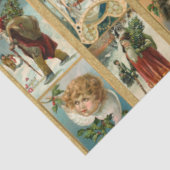 Elegant Vintage-kerstkaarten met Gold-grenzen Tissuepapier (Detail)