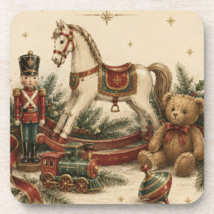 Elegant Vintage Kerstmis, Antiek Speelgoed Soldaat Bier Onderzetter