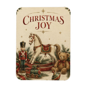 Elegant Vintage Kerstmis, Antieke Speelgoed Soldaa Magneet