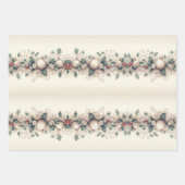 Elegant Vintage Kerstmis Inpakpapier Vel (Voorkant 2)