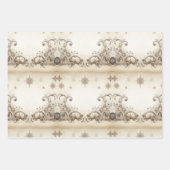 Elegant Vintage Kerstmis Inpakpapier Vel (Voorkant)