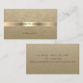 Elegant Vintage, Kraft, Gold Confetti Visitekaartje (Voorkant / Achterkant)