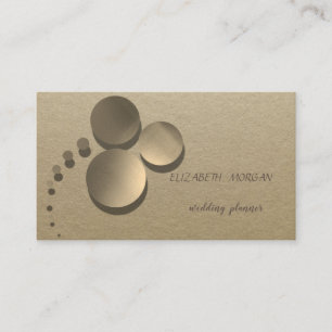 Elegant Vintage, Kraft, Gold Confetti Visitekaartje