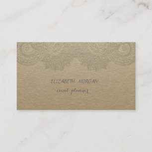 Elegant Vintage, Kraft, Kantwerk Visitekaartje