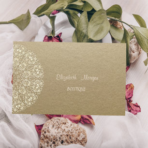 Elegant Vintage, Kraft, Lace Visitekaartje
