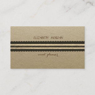 Elegant Vintage, Kraft, Strepen Visitekaartje