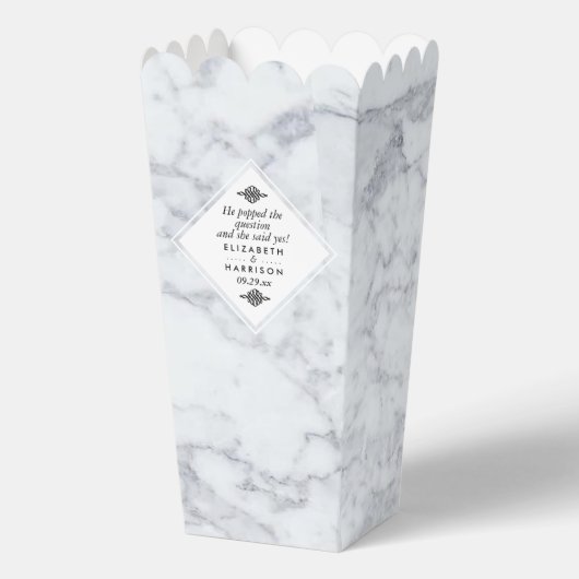 Elegant Vintage Marble Wedding Bedankdoosjes (Voorkant)